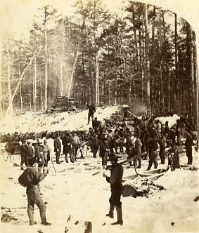 Lumber camp, Midland County (c.1870)