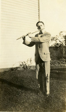 Norman Gifford with flute (c.1927)